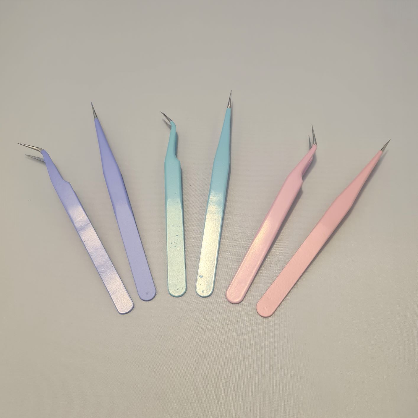 2 Pcsset Stainless Steel Tweezers Nail Lady